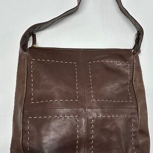 Maxx New York Chocolate Leather Handbag